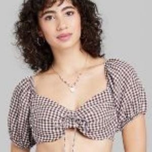 Women's Bra Top - Wild Fable Gingham small